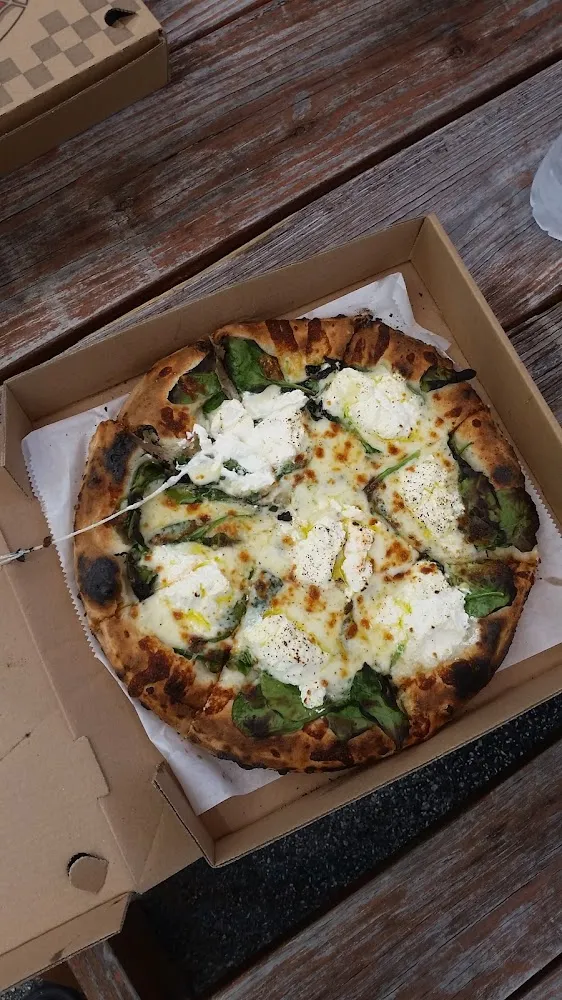 White Pizza with Spinach